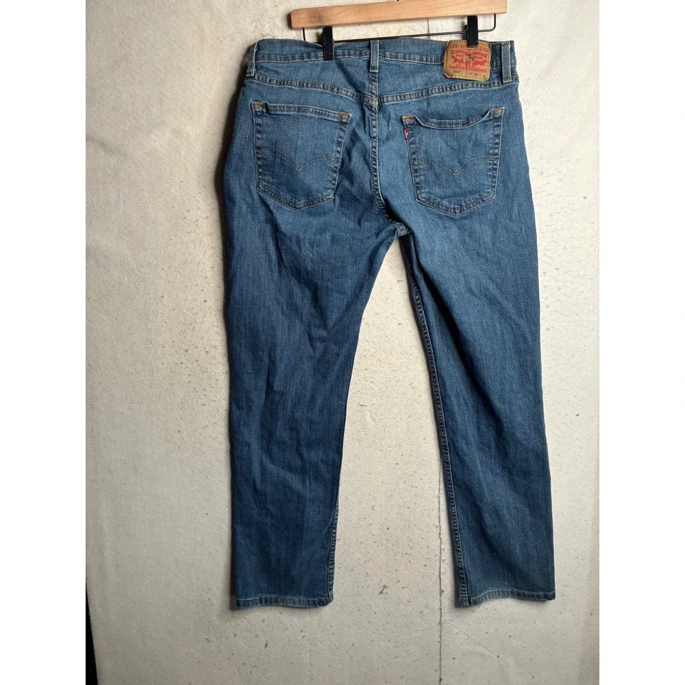 Levis 559 Relaxed Straight Jeans Mens 36x32 Medium Wash Blue Denim 00559-0463